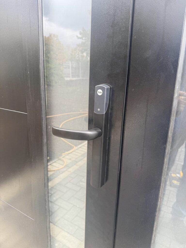 After: Yale Conexis L2 keyless smart lock fitted on a front door in Harrow